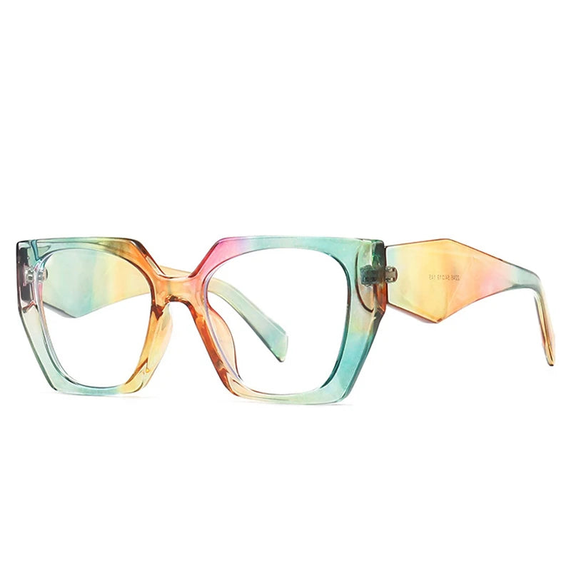 Retro Polygon Cat Eye Sunglasses