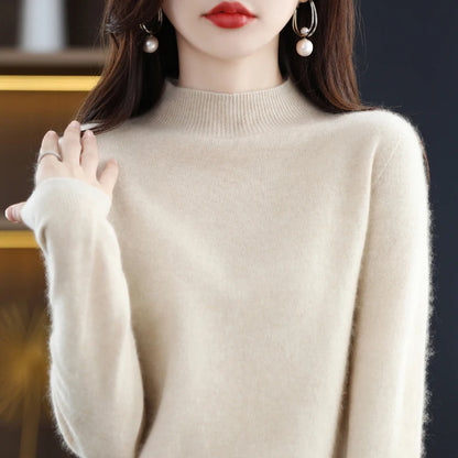 STL's Merino Wool Soft Mock Turtleneck Sweater