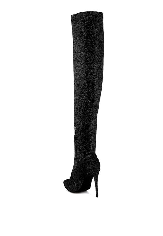 Tigerlily High Heel Knitted Long Boots