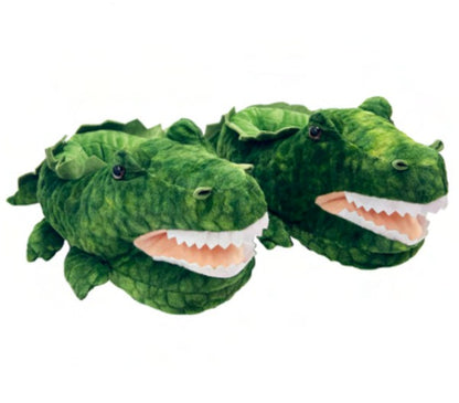 Alligator Plush Slip On Slippers