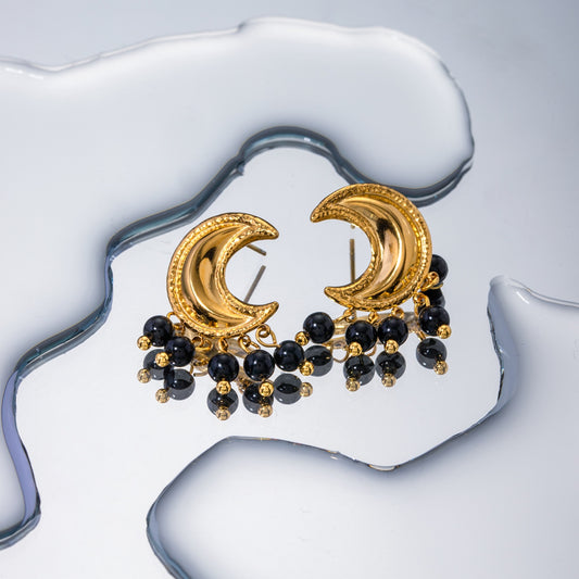 Lunar Luxe 18K Gold-Plated Moon Earrings