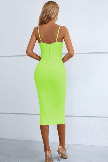 Summer Love Cutout Spaghetti Strap Bodycon Dress