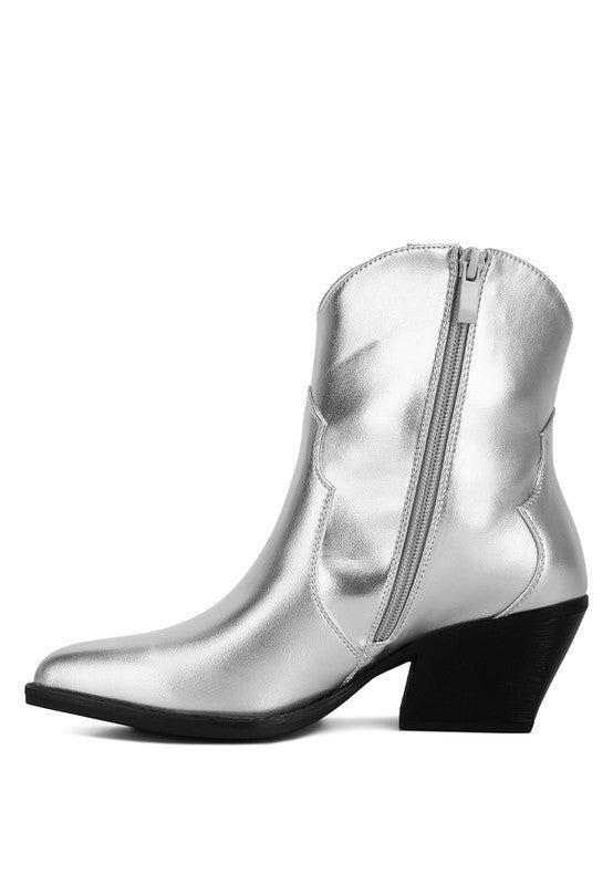 Wales Metallic Faux Leather Bootie