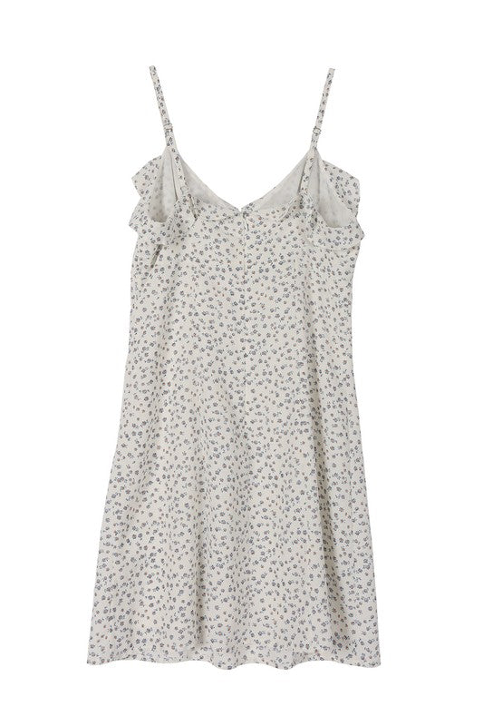 Ivory Floral Strap Dress