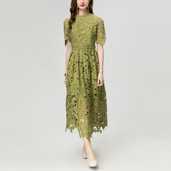 Floral Office Lady Empire Dress