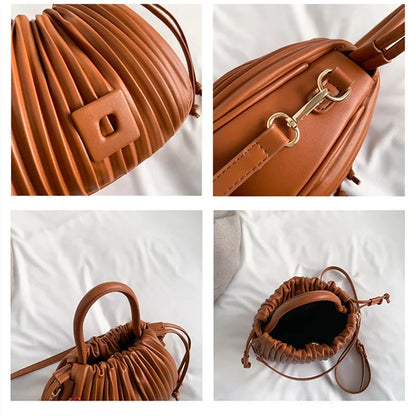 Vintage Leather Bucket Bag