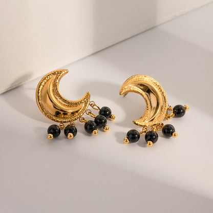 Lunar Luxe 18K Gold-Plated Moon Earrings