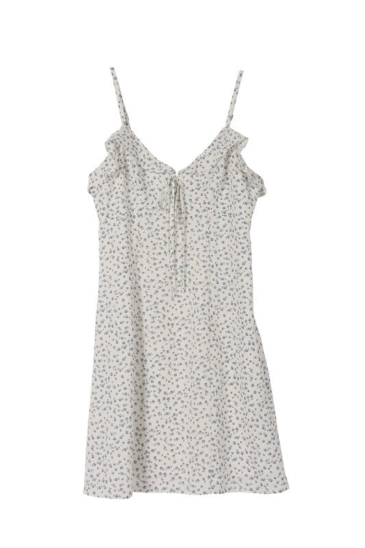 Ivory Floral Strap Dress