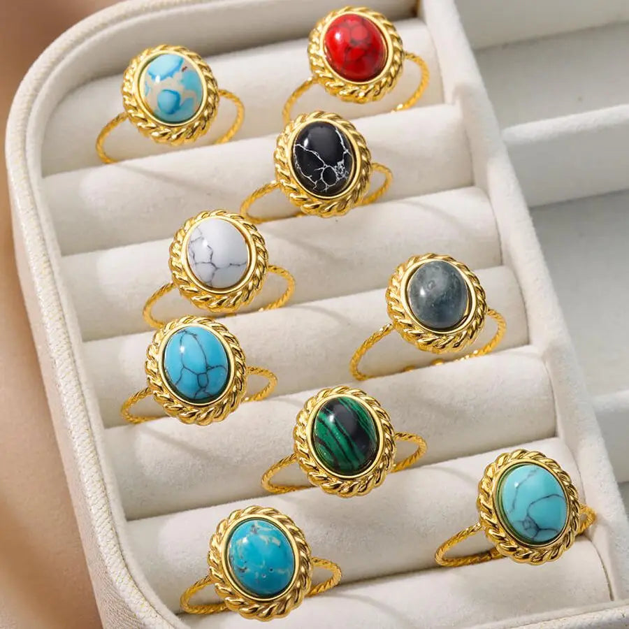 Vintage inspired Opal Stone Rings