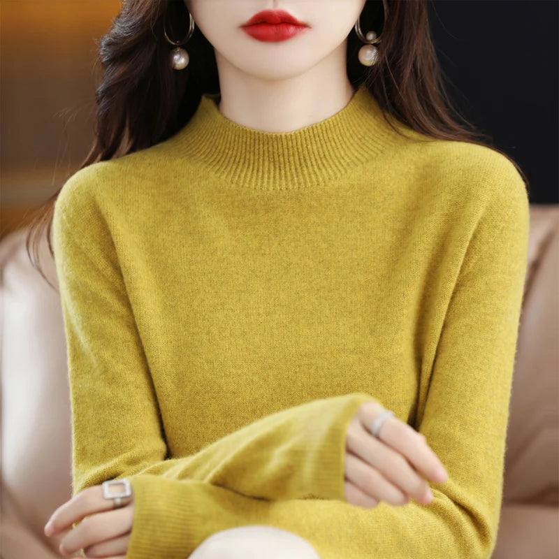 STL's Merino Wool Soft Mock Turtleneck Sweater