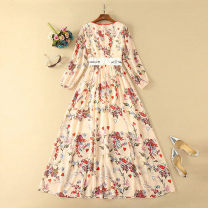 Elegant Floral Fantasy Long Dress