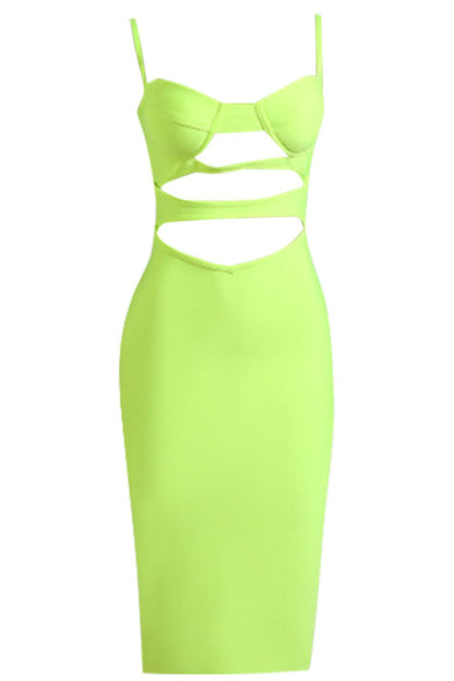 Summer Love Cutout Spaghetti Strap Bodycon Dress