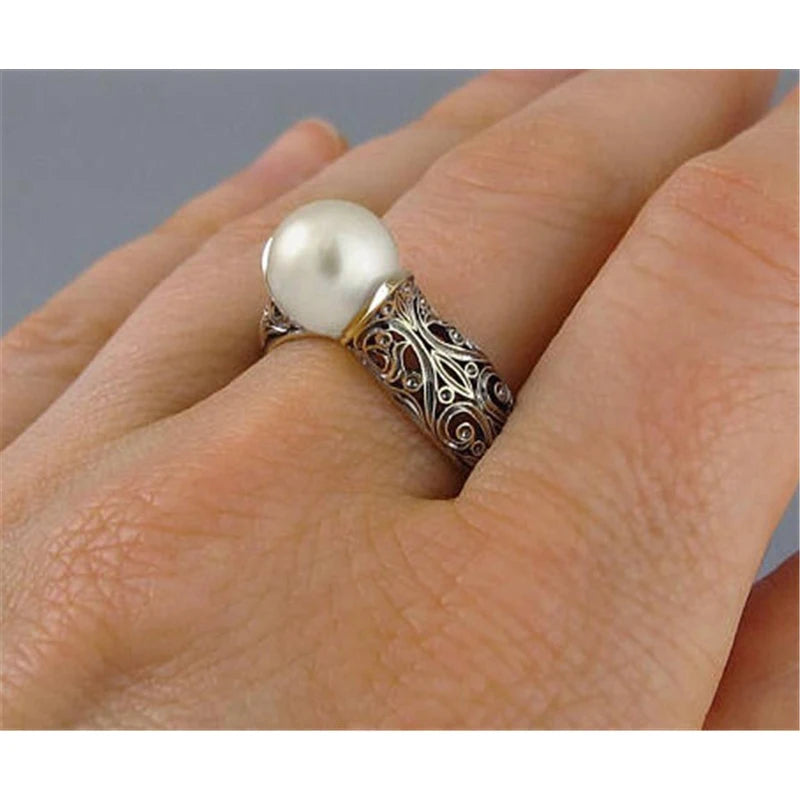 Vintage Pearl Ring Jewelry