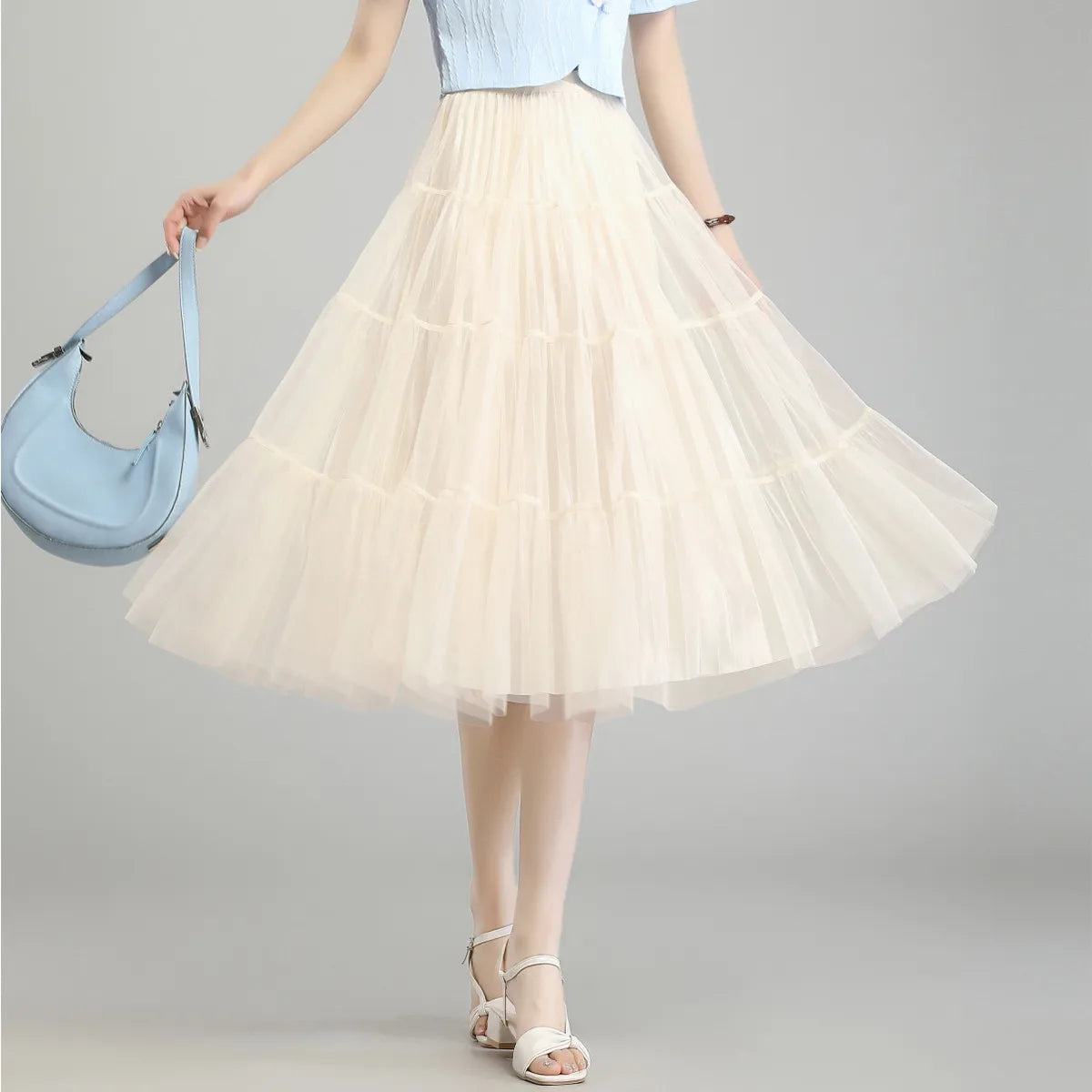 Cake Gauze High Waist A-line Skirt