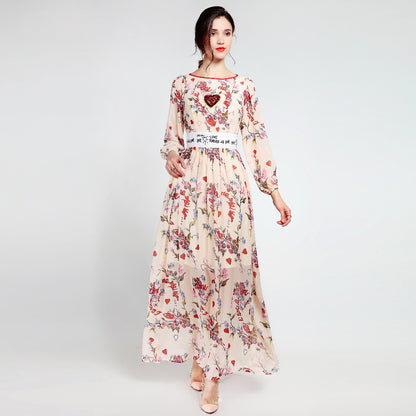 Elegant Floral Fantasy Long Dress