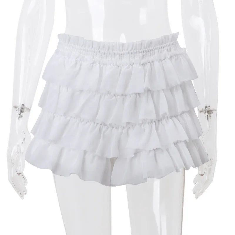 Ruffle Tiered Mini Skirts Co-ord Sets