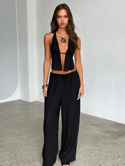 STL's Tank Tops + Wide-Leg Long Pants 2 Pieces Set