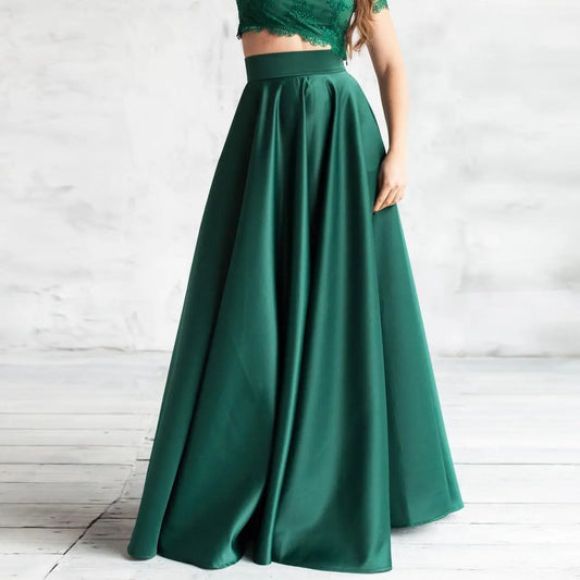 Elegant Satin Maxi Skirt