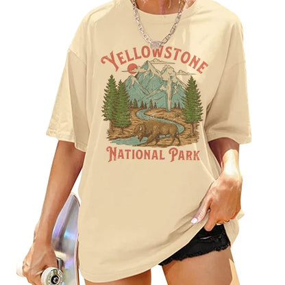 National Park Vintage Mountain Hiking T-Shirts