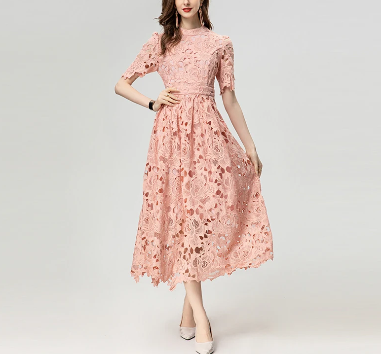 Floral Office Lady Empire Dress