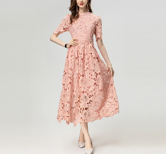 Floral Office Lady Empire Dress