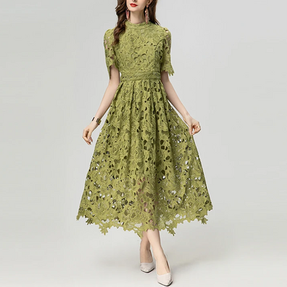 Floral Office Lady Empire Dress