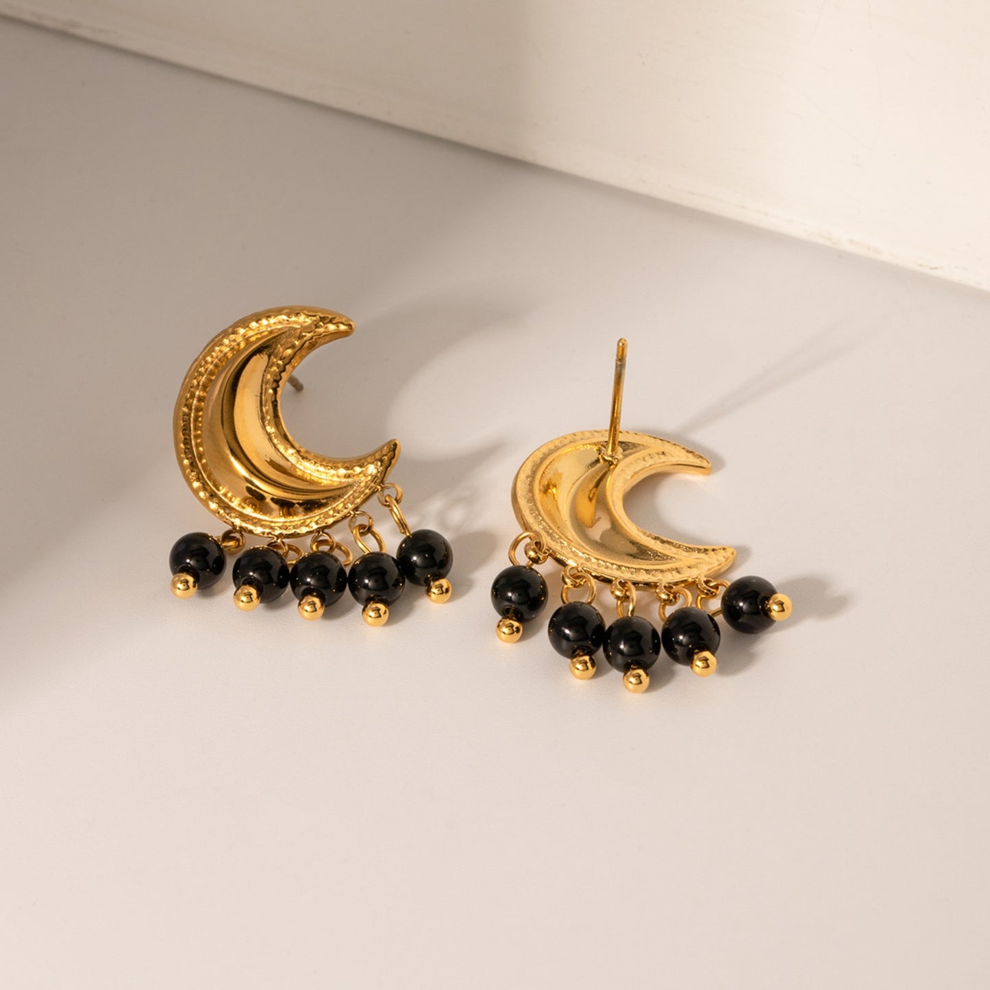 Lunar Luxe 18K Gold-Plated Moon Earrings