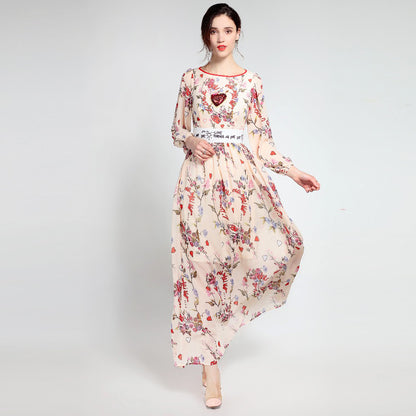 Elegant Floral Fantasy Long Dress