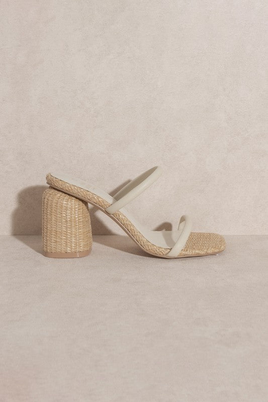 STL's Raffia High Heel Mules