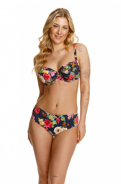 Vintage Flower Print Two Piece Bikini