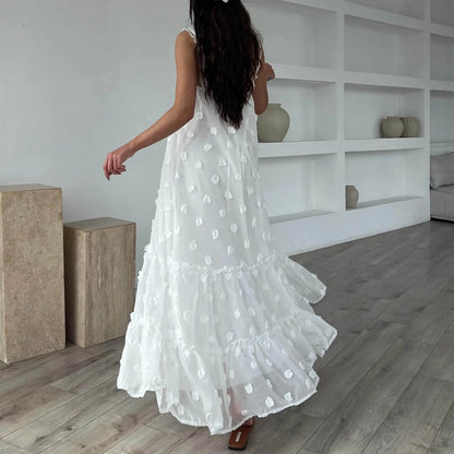 Summer Boho Beach Frill Sundress