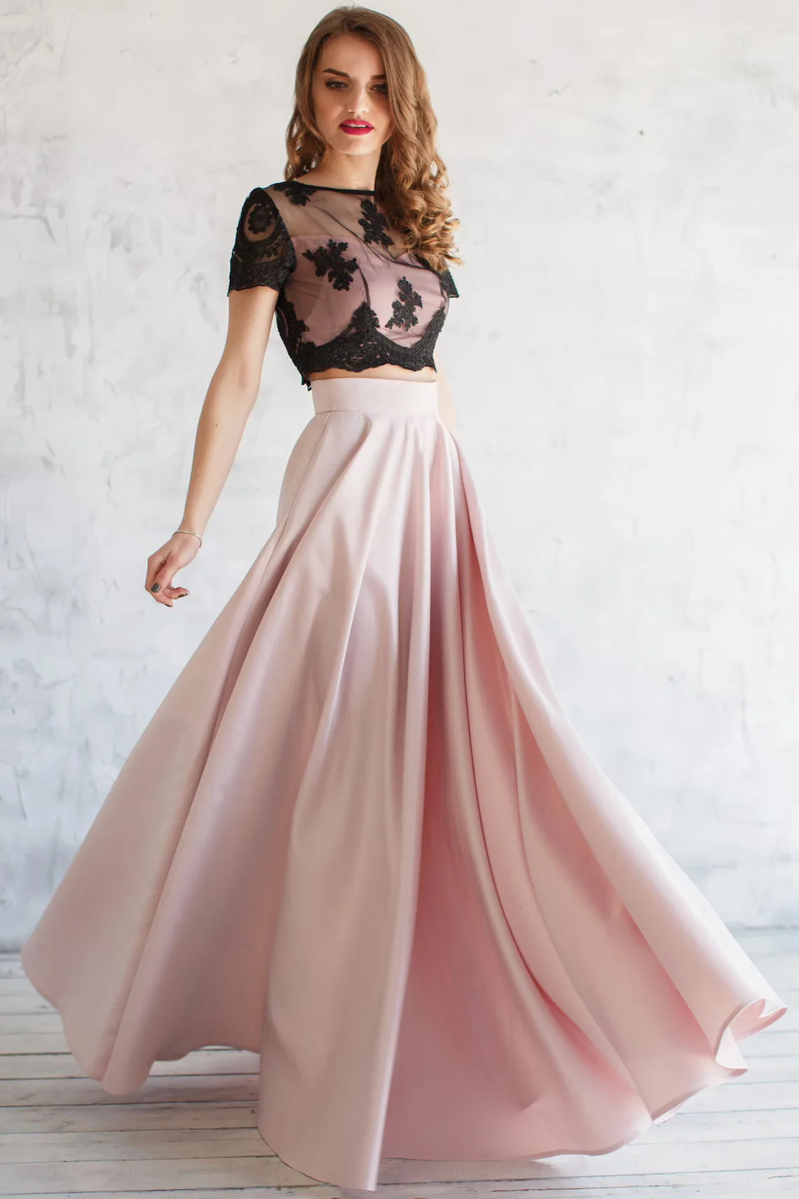 Elegant Satin Maxi Skirt