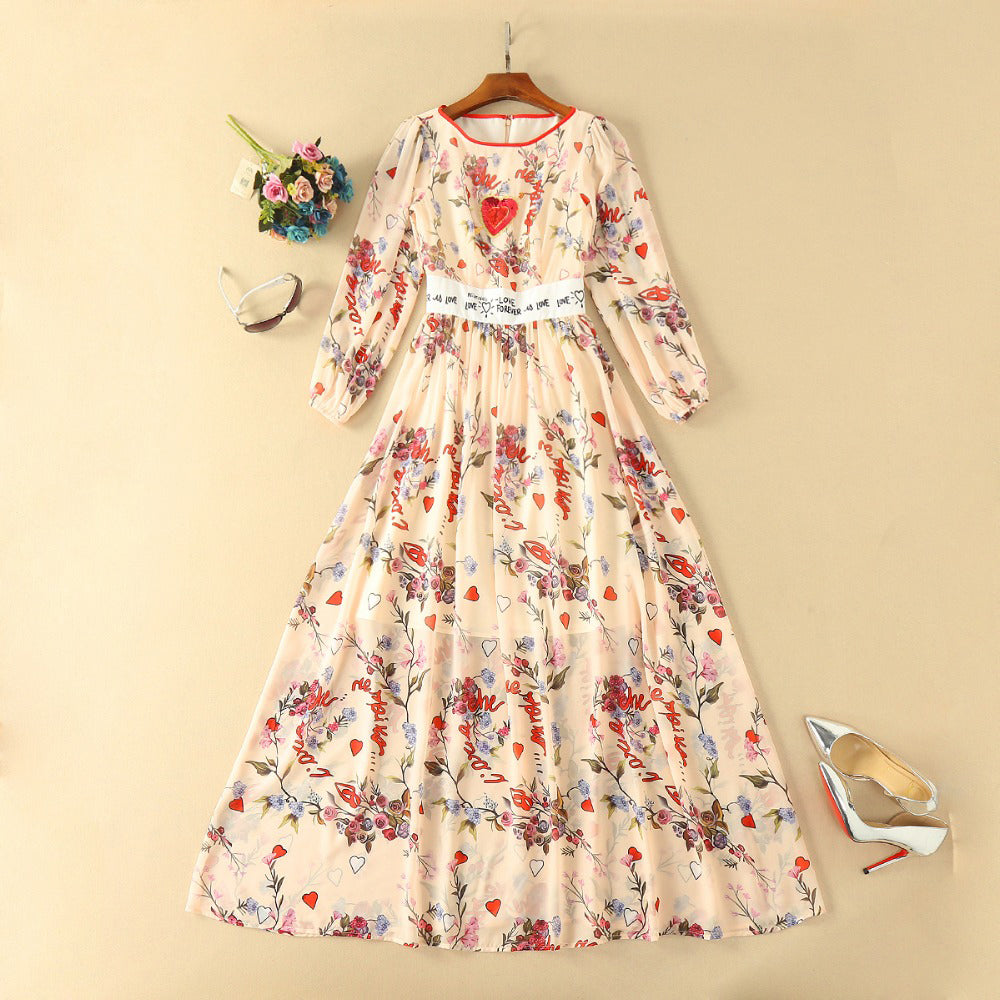 Elegant Floral Fantasy Long Dress