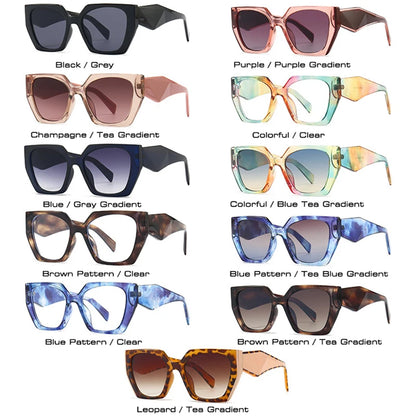 Retro Polygon Cat Eye Sunglasses