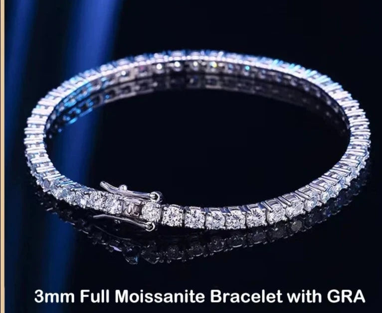 Tennis Bracelet 0.1ct 3mm D VVS1 Diamond