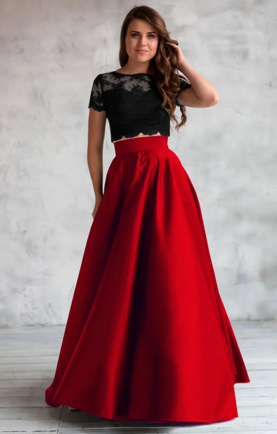 Elegant Satin Maxi Skirt