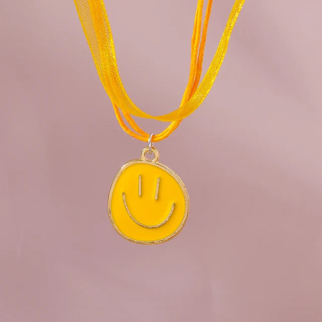 Cute Bohemia Smiley Face Necklaces