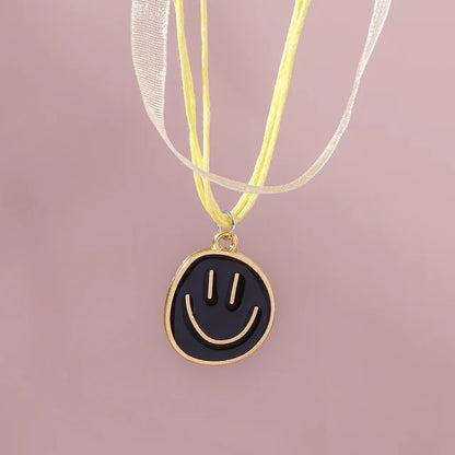 Cute Bohemia Smiley Face Necklaces