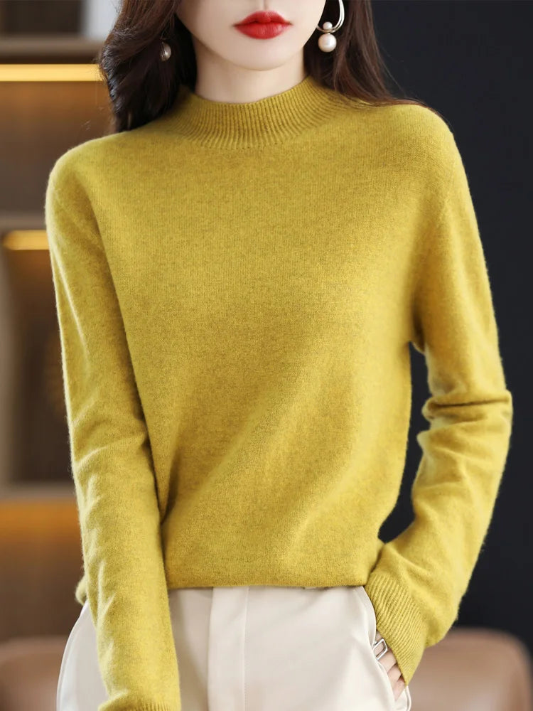 STL's Merino Wool Soft Mock Turtleneck Sweater