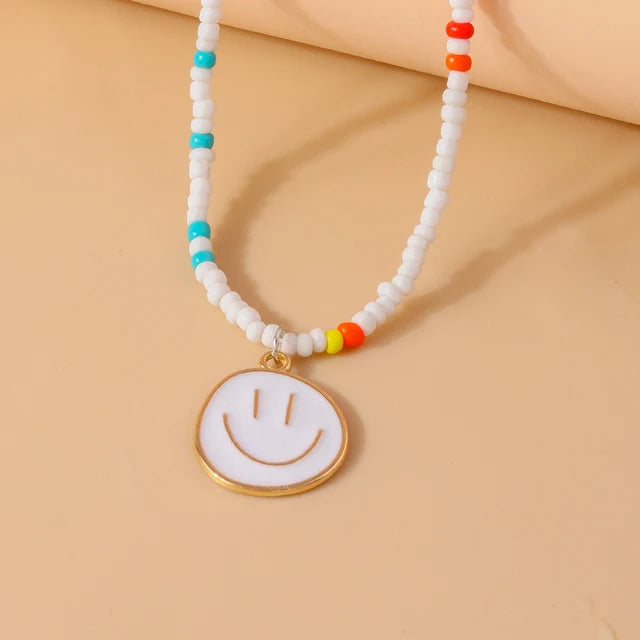 Cute Bohemia Smiley Face Necklaces