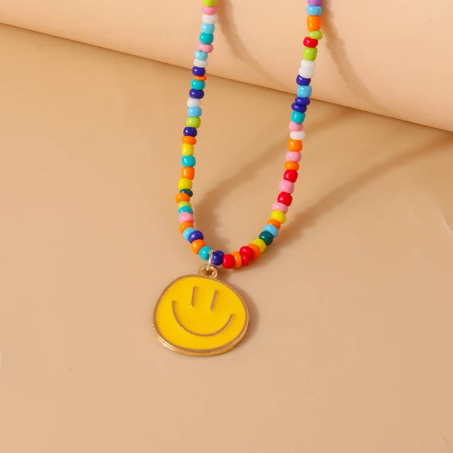 Cute Bohemia Smiley Face Necklaces