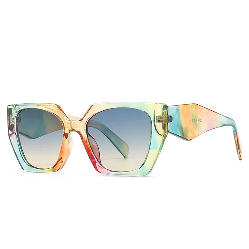 Retro Polygon Cat Eye Sunglasses