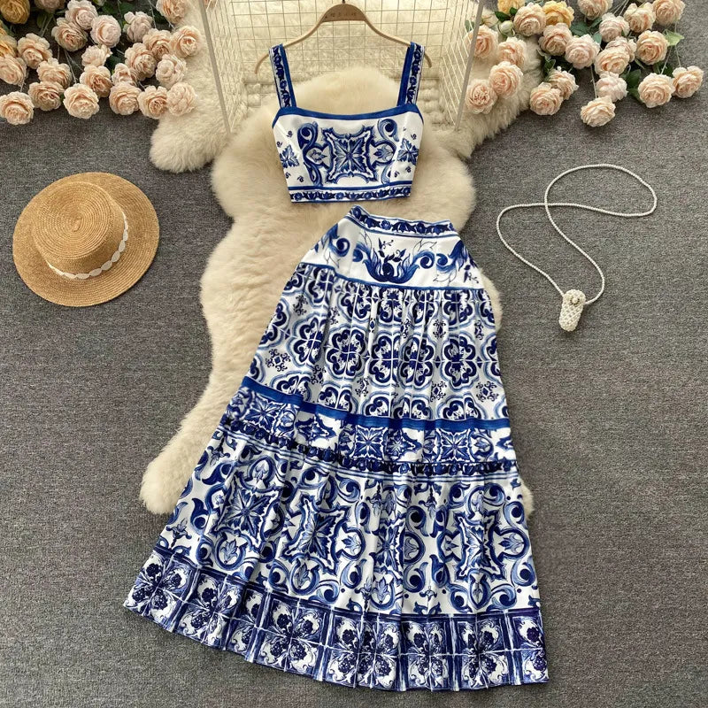 Blue Blossom Bliss Two-Piece Set