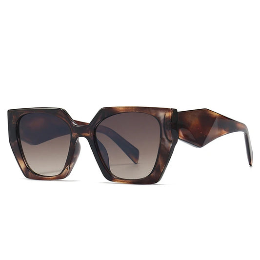 Retro Polygon Cat Eye Sunglasses