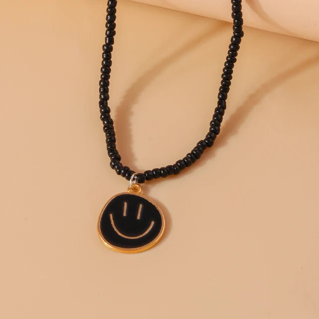 Cute Bohemia Smiley Face Necklaces