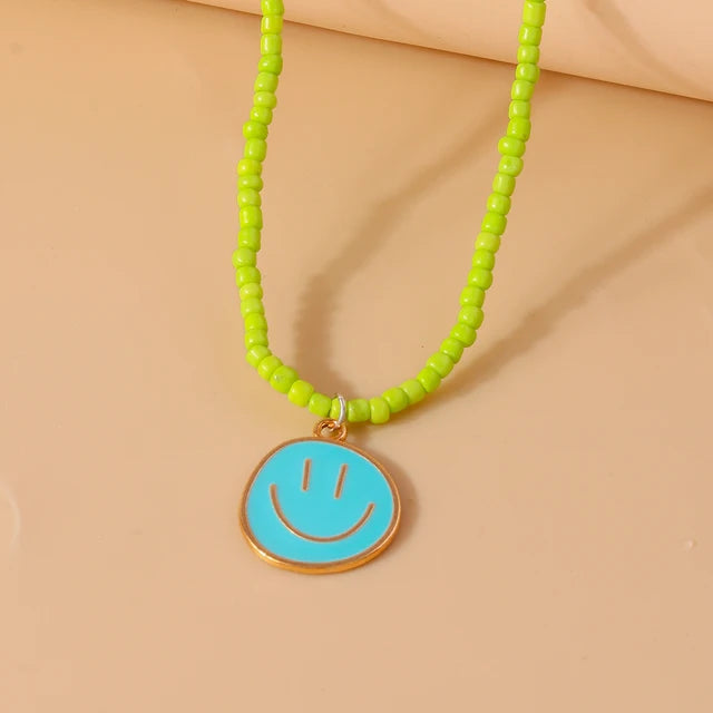 Cute Bohemia Smiley Face Necklaces