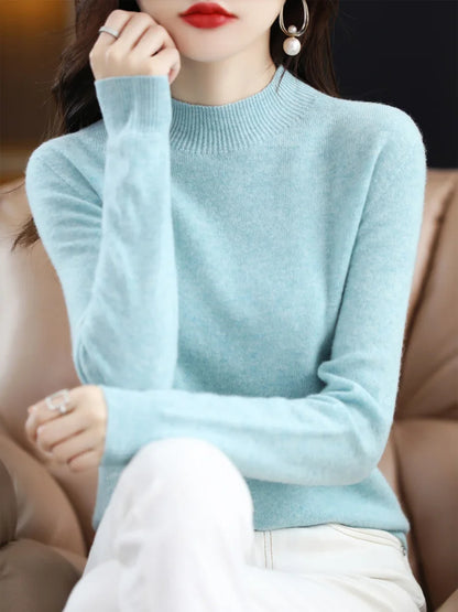 STL's Merino Wool Soft Mock Turtleneck Sweater