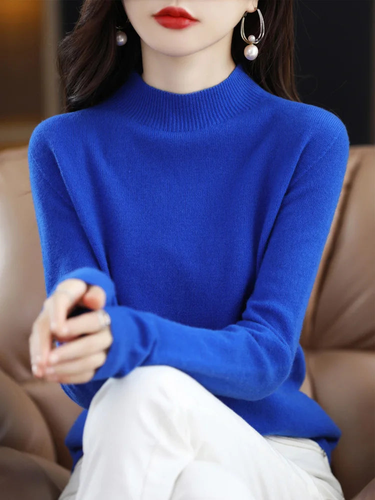 STL's Merino Wool Soft Mock Turtleneck Sweater