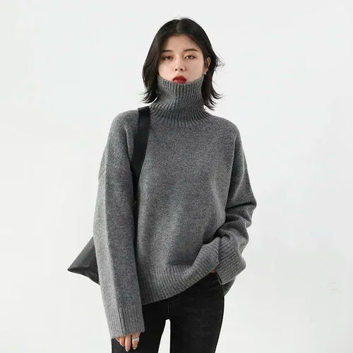 STL's Basic Loose Turtleneck Sweaters