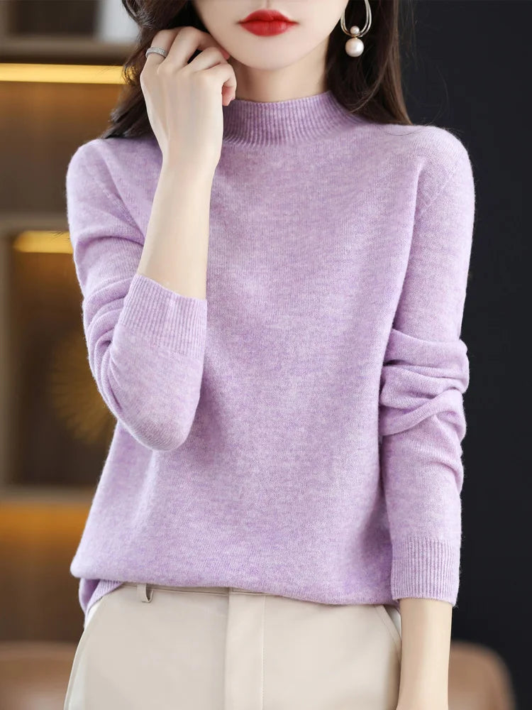 STL's Merino Wool Soft Mock Turtleneck Sweater